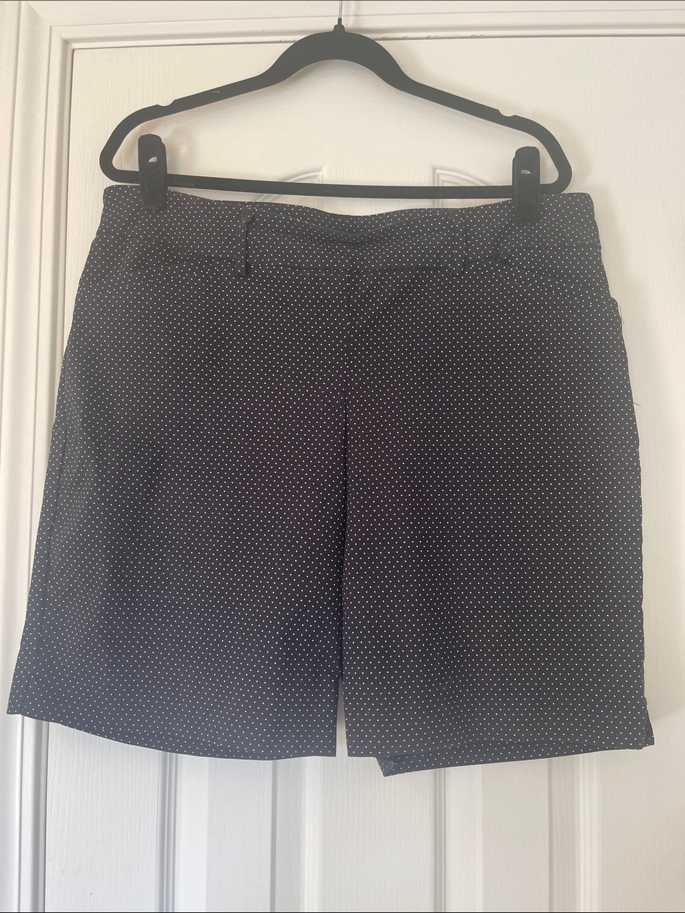 Hilary Radley Women’s Black Polka Dot Bermuda Shorts